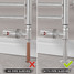 M-TRV-002-ST-C-SLEEVE-COMP - Ramone Modern TRV White Towel Radiator Valves M-TRV-002-ST-C-SLEEVE-COMP - Ramone Modern TRV White Towel Radiator Valves